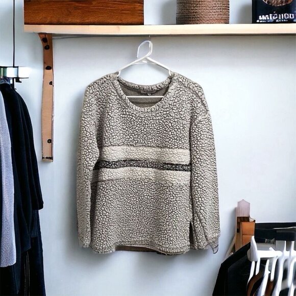 Workshop Republic Clothing Sweaters - Workshop Republic Clothing Sherpa Fleece Pullover Cozy Winter Sweater Medium
